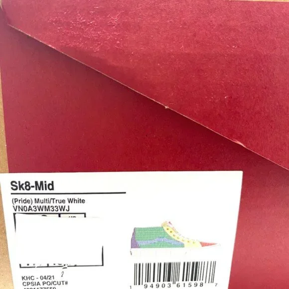 💖MEGA SALE💖VANS Womens Size Sk8-Mid Pride Lacing Multicolor Canvas VN0A3WM33WJ - Picture 3 of 12